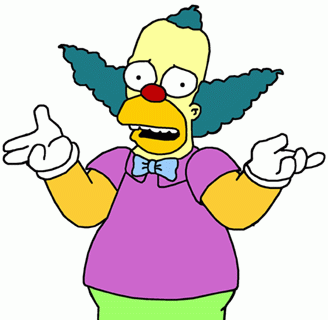 krusty the clown shrugging